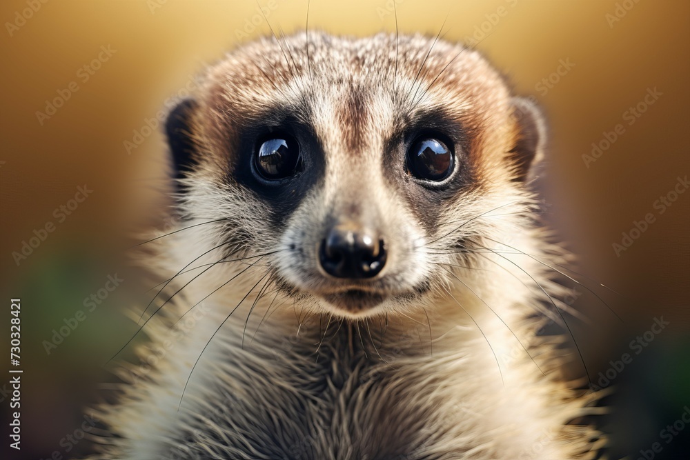 Vigilant Meerkat animal. Cute desert nature. Generate Ai Vigilant Meerkat animal. Cute desert nature. Generate Ai