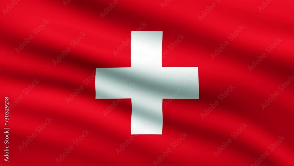Switzerland Flag full screen background animation Switzerland Flag full screen background animation