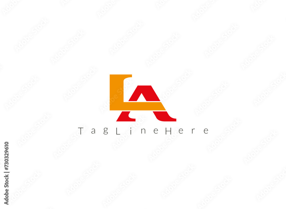 LA     logo vector, Initial logo vector
