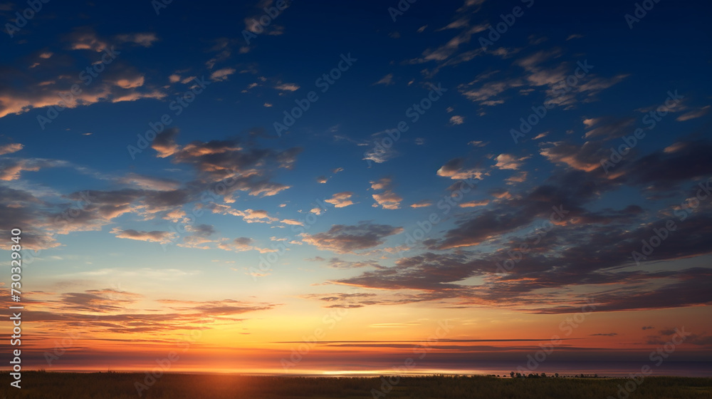 Fototapeta premium Beautiful evening sky and sun set image