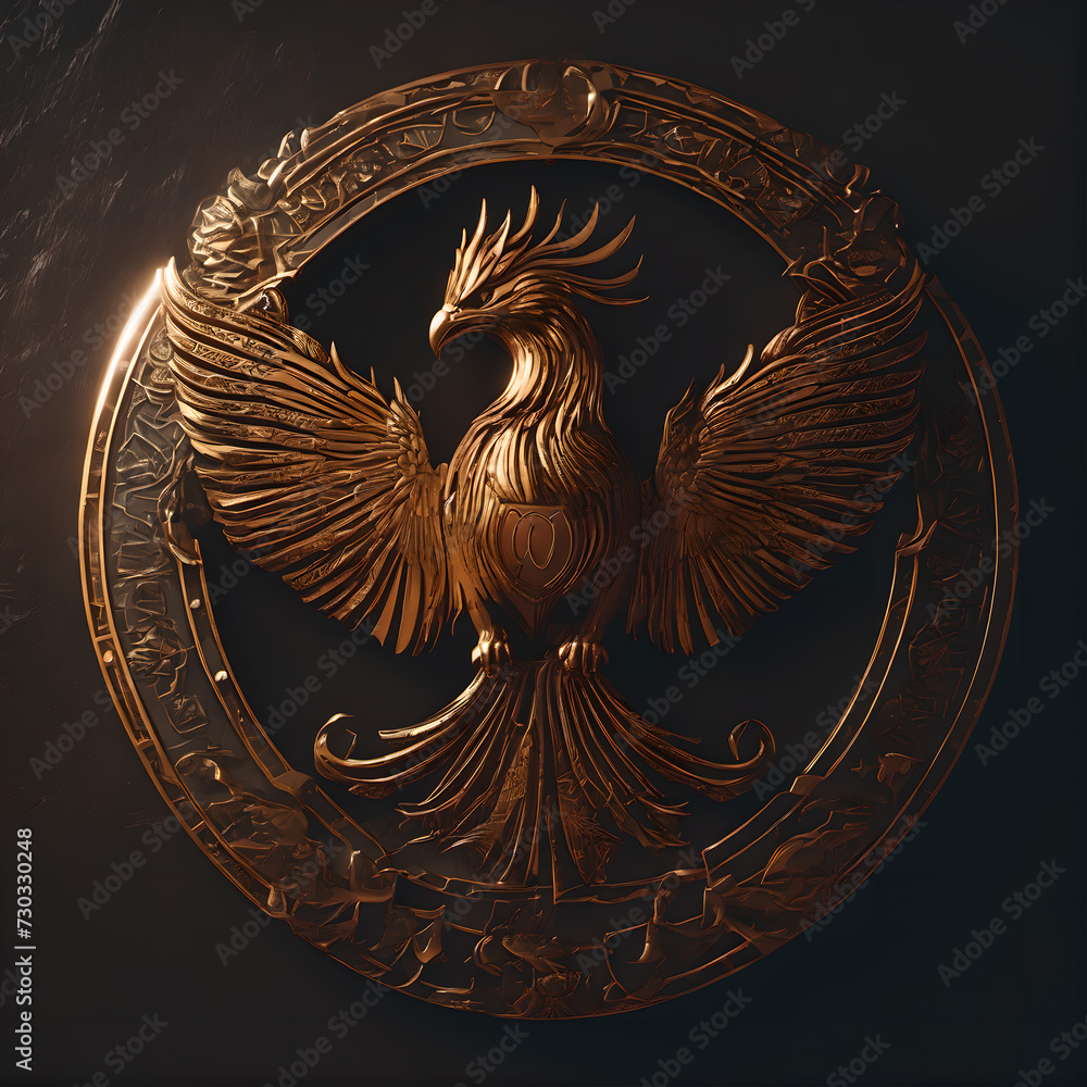 golden eagle with wings