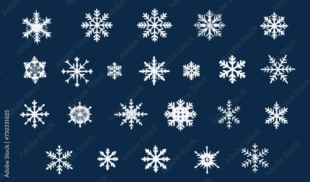 Snowflakes isolated vector style Snowflakes isolated vector style