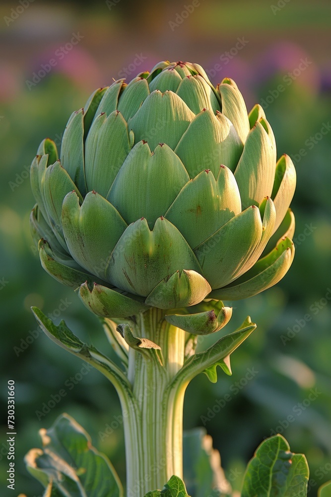 The symmetry of artichoke plants, with their spiky, architectural leaves and tender hearts beneath The symmetry of artichoke plants, with their spiky, architectural leaves and tender hearts beneath