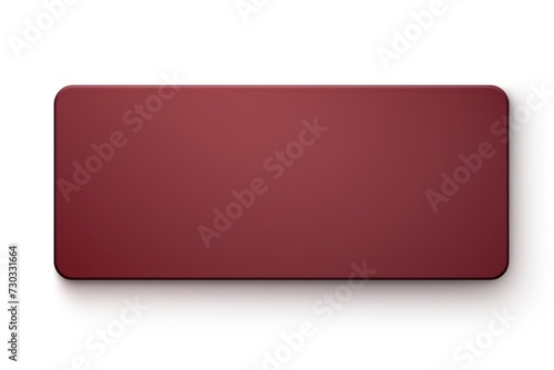 Maroon rectangle isolated on white background