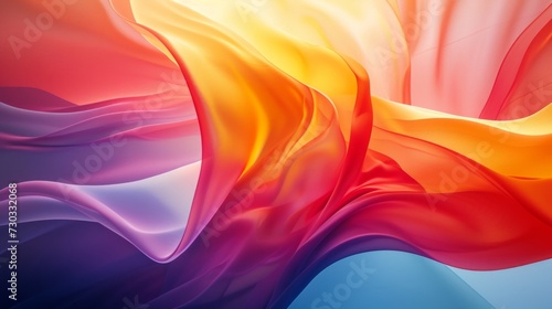 A minimalistic backdrop bursts with bright, elegant colors