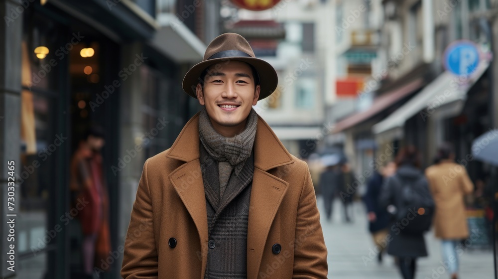 Stylish gents exude charm in city settings, their smiles lighting up the scene Stylish gents exude charm in city settings, their smiles lighting up the scene