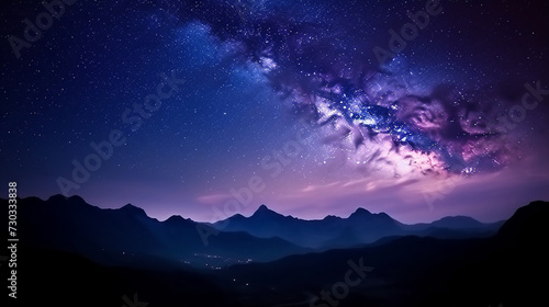 Beautiful night sky image. galaxy  stars  nebula