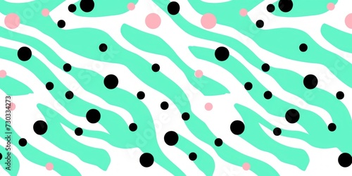 Mint diagonal dots and dashes seamless pattern vector