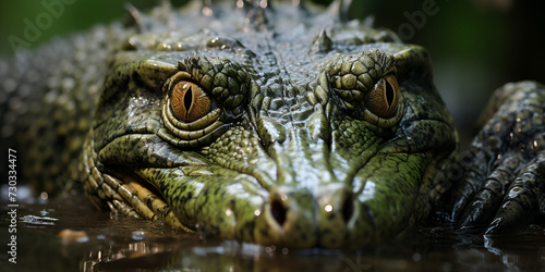 Looking Iguana close up Crocodile Farm in Thailand Zoo showcases fierce.