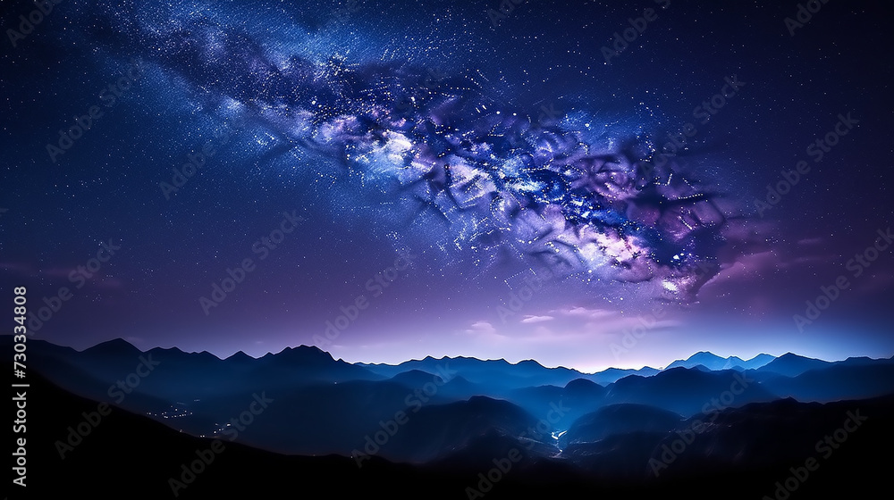 Beautiful night sky image. galaxy, stars, nebula