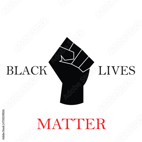 Black Lives Matter - Anti-racism motivation typography poster. Vector illustration. Eps file 159.