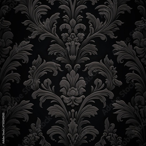 black damask pattern background