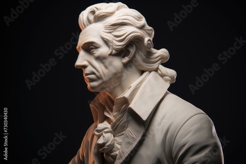 Daniel Gabriel Fahrenheit statue. The inventor of the mercury thermometer and pioneer in temperature measurement.