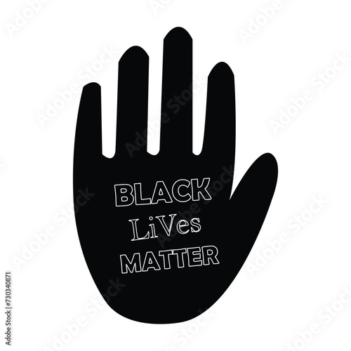 Black Lives Matter - Anti-racism motivation typography poster. Vector illustration. Eps file 160.