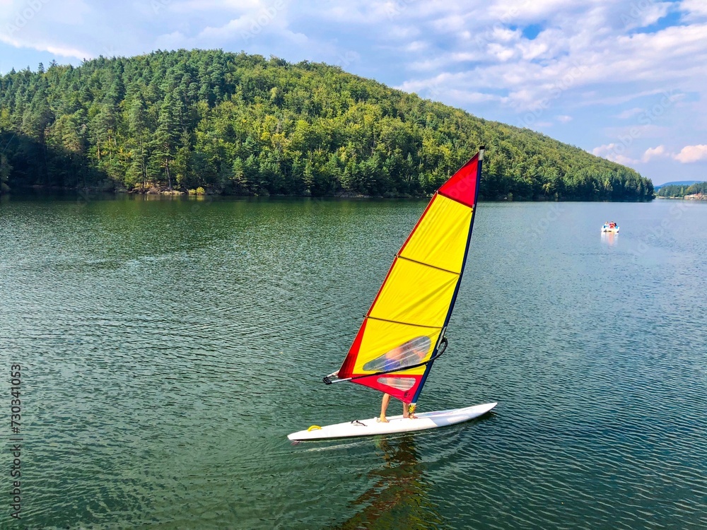 Fototapeta premium boats on the lake