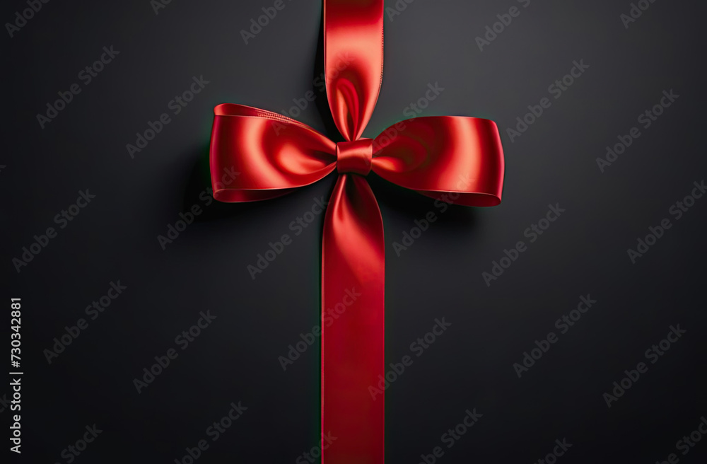 Black Friday sale concept. Image with stylish red ribbon on black background. Black Friday sale concept. Image with stylish red ribbon on black background.