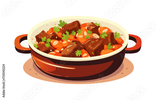 Beef Stew vector flat minimalistic isolated vector style illustration