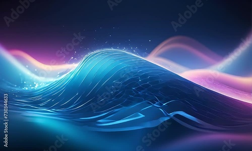 Luminous Lullaby: Soothing Blue Light Waves of Tranquility