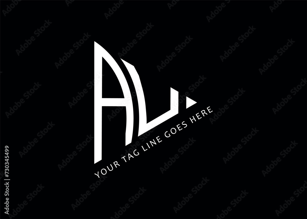 A U TRIANGLE letter logo design