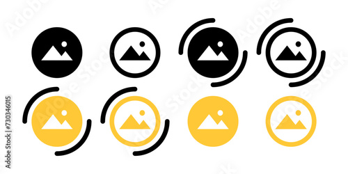 Picture placeholder icons. Vector icons