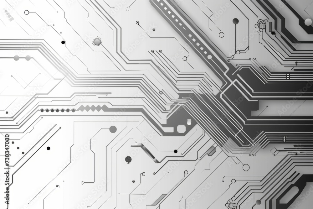 tech background with grey, silver and black lines Generative AI tech background with grey, silver and black lines Generative AI