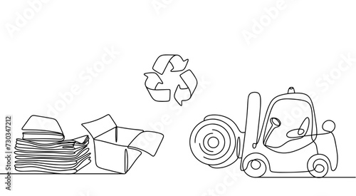 Recycling. Waste paper. Paper. Ecology