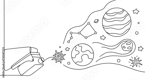 Projector. Camera. Space. Planetarium
