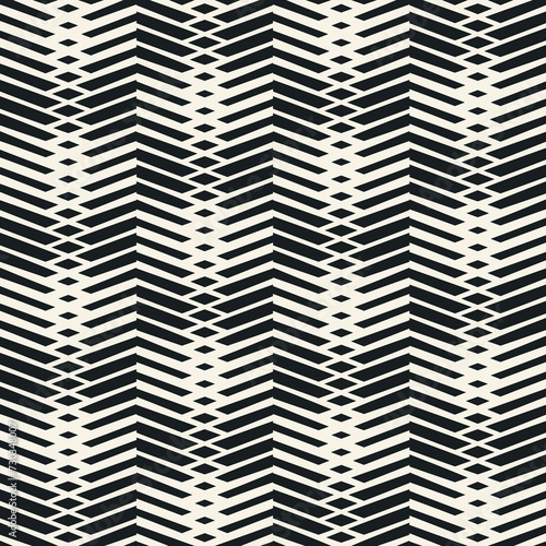Monochrome Ornate Broken Striped Pattern