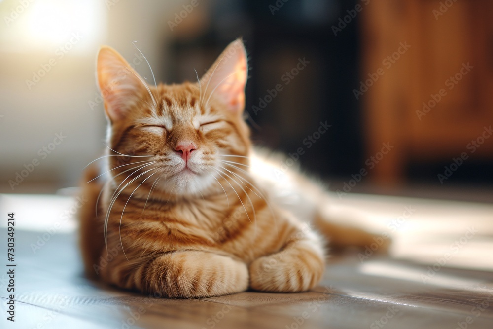 Spectacularly happy cat, fur colored brightly. Pretty background, spectacularly cuzy and cute. Spectacularly happy cat, fur colored brightly. Pretty background, spectacularly cuzy and cute.