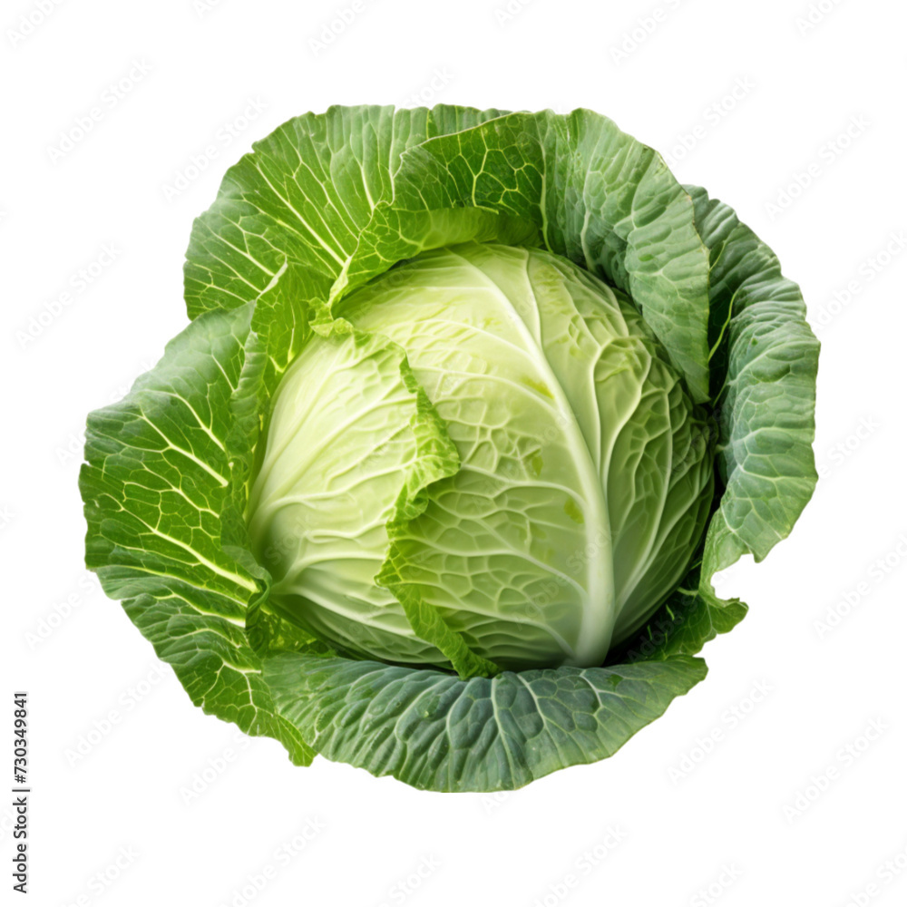 cabbage isolated on a white background with clipping path. 3d rendering cabbage isolated on a white background with clipping path. 3d rendering