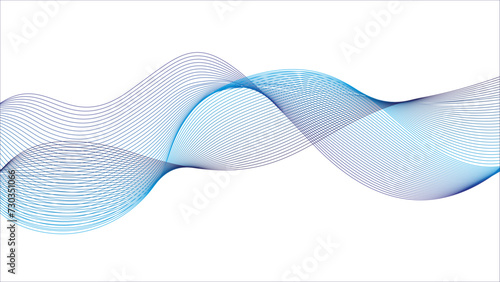 Abstract blue wave background. Colorful gradient wavy lines background. Colorful wave and curve lines with technology background. 