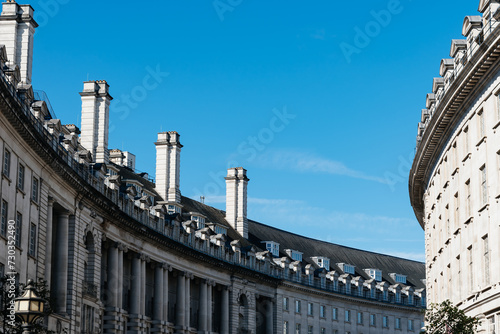 Konstfotografi Old buildings in Regent Street in the city of Westminster in London