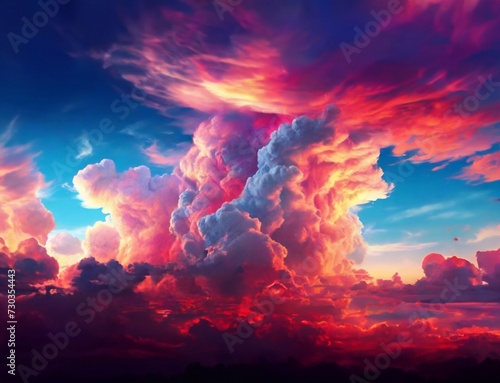 Twilight Sky . Stunning sky Vibrant Sky And Stunning abstract Clouds background generative ai art