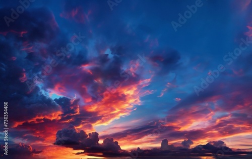Twilight Sky . Stunning sky Vibrant Sky And Stunning abstract Clouds background generative ai  art