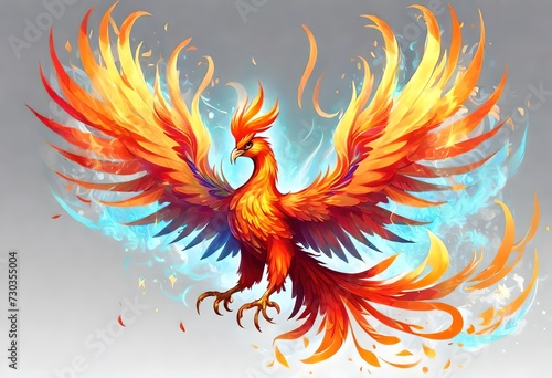 Mystical mythical character Phoenix  phoenix bird on a transparent background  phoenix logo