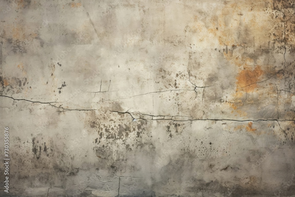 Black spots of toxic mold and fungus bacteria growing on a white wall.