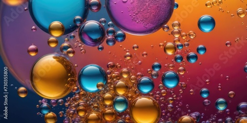 Colorful Liquid Chroma: Captivating Micro Texture Detail in Abstract Oil Formations