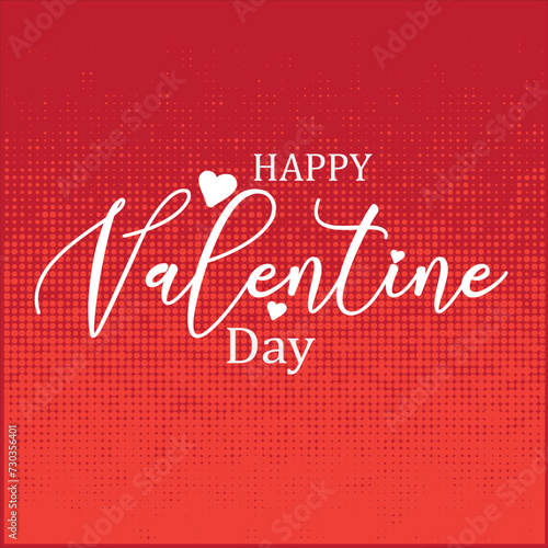 Happy Valentines Day typography vector illustration. Romantic Template design for celebrating valentine's Day on 14 February. Wallpaper, flyer, poster, sticker, banner, card.