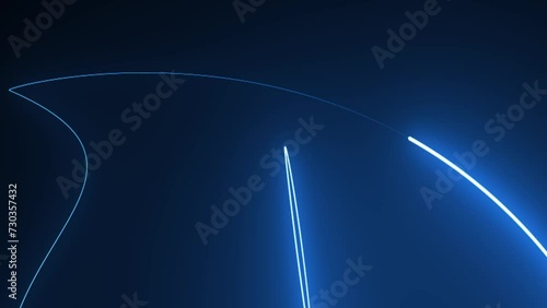 Blue Futuristic Neon Background