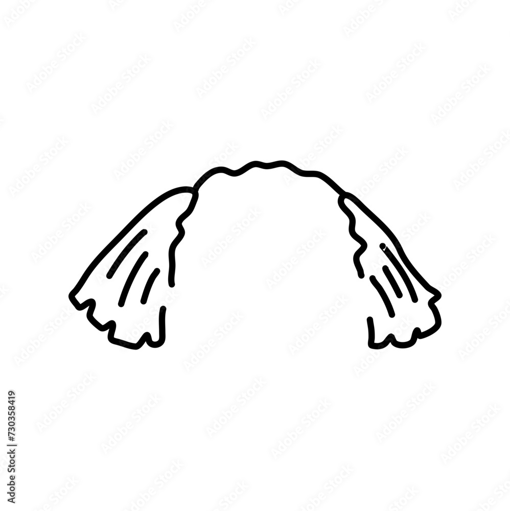 Obraz premium hand drawn dog ears