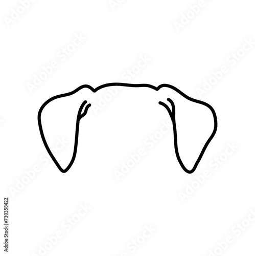 hand drawn dog ears