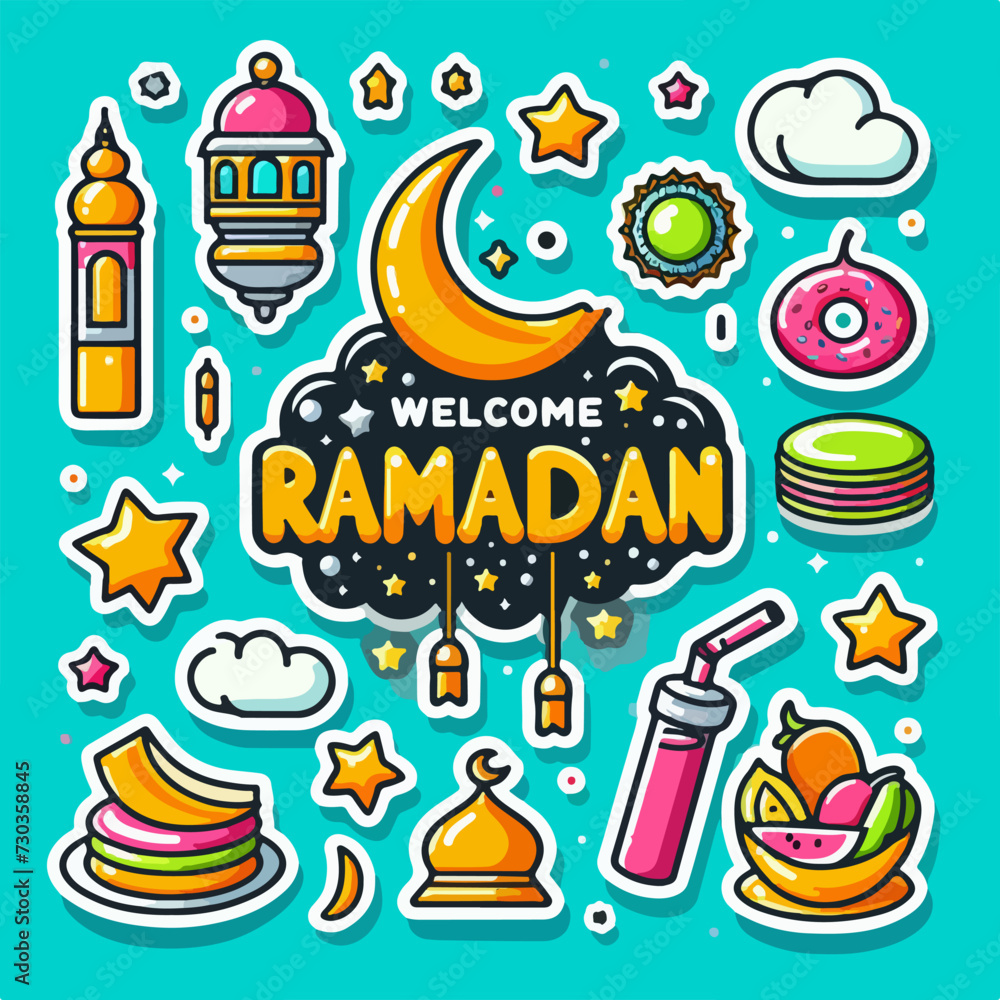 Festive Ramadan Vibes Home Decorations vector