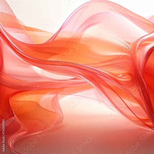 Abstract Peach fuzz background plastic wave. realistic liquid glossy plastic dynamic fluid .Crystalline liquid, glossy glass liquid silk. Plastic design element for banner background, wallpaper