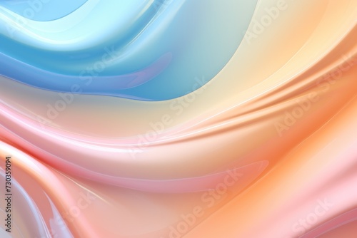 Abstract wavy pastel colorful background plastic wave. realistic liquid glossy plastic dynamic fluid .Crystalline liquid, glossy glass liquid silk. 