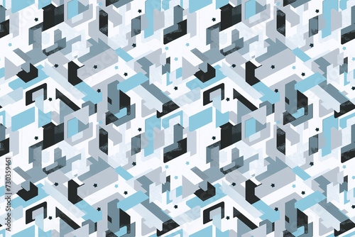 Abstract geometric background with blue cubes.