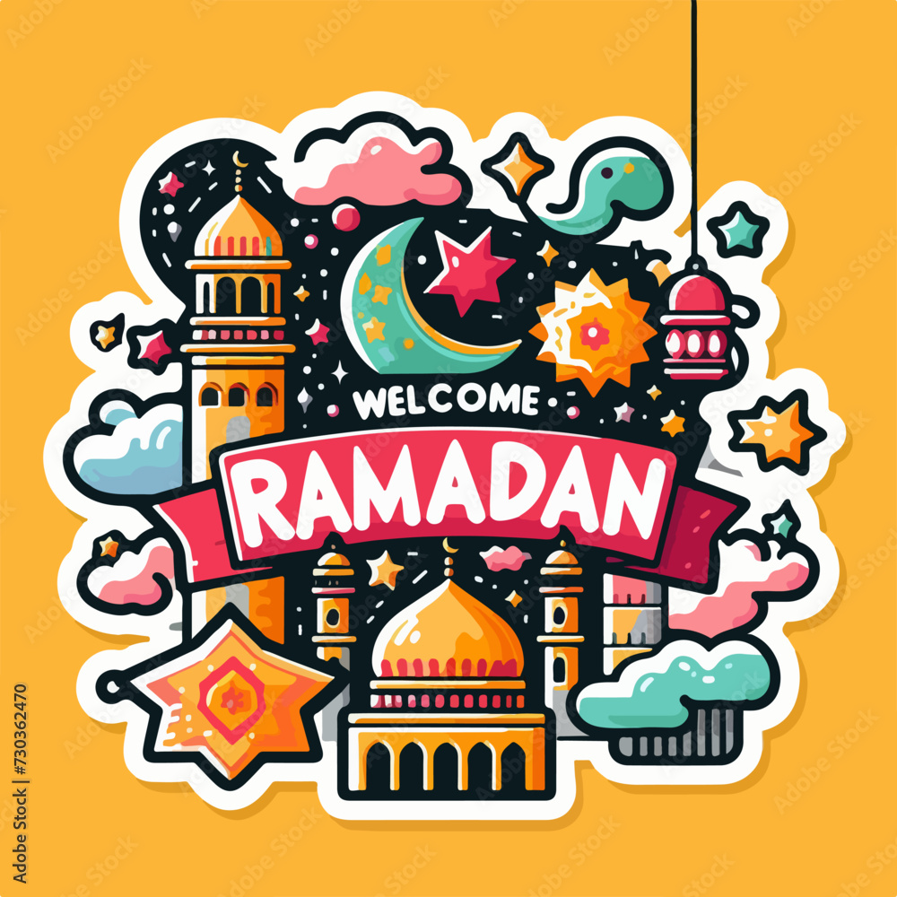 Fototapeta premium people praying before Suhoor or Pre dawn meal