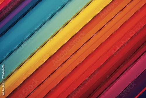 Motley colored strips rainbow multi color spirited tape, bright light spectrum. Neon line color. Abstract design smooth shiny illustration. nonbinary vivid glowing luminous wallpaper © Leo