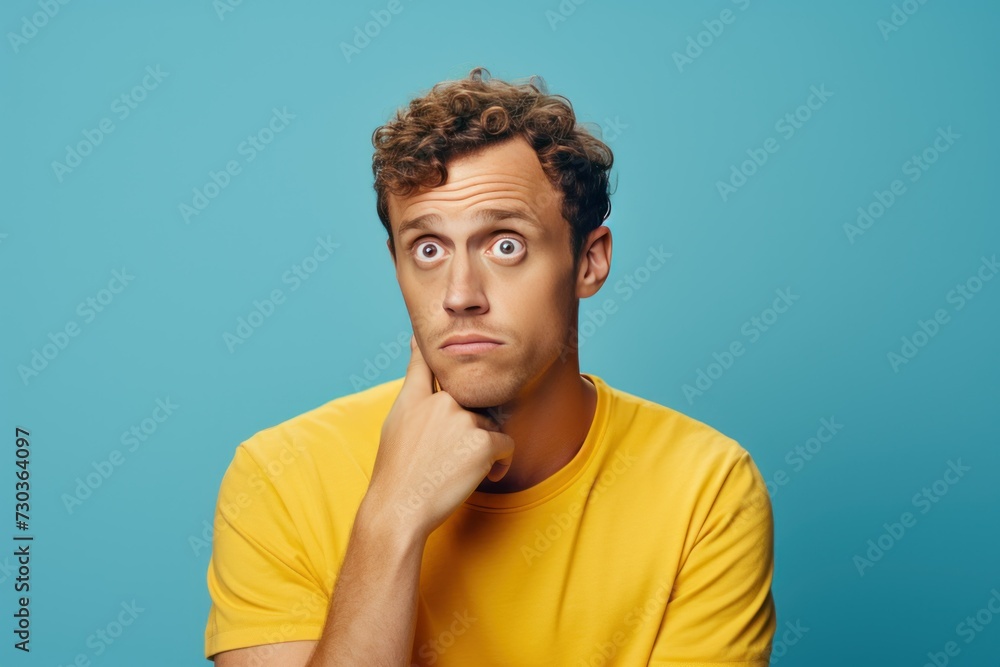 Portrait of a confused puzzled minded African American man. Portrait of a confused puzzled minded African American man.