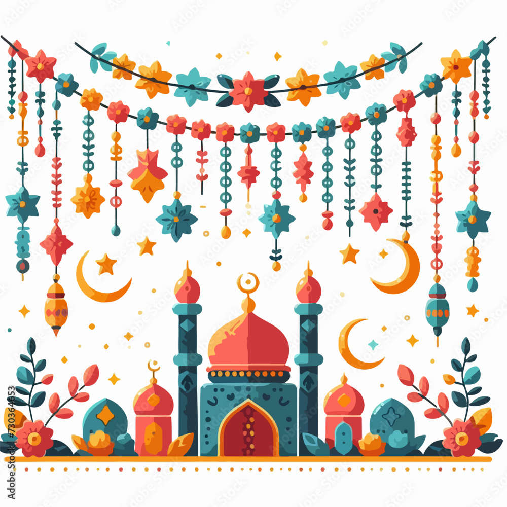 welcome ramadan vector used to Landing page templates Banners Card Invitation Social media