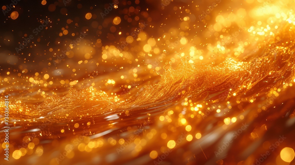 Naklejka premium Abstract Fluid Art Background Dark Golden, Background HD, Illustrations